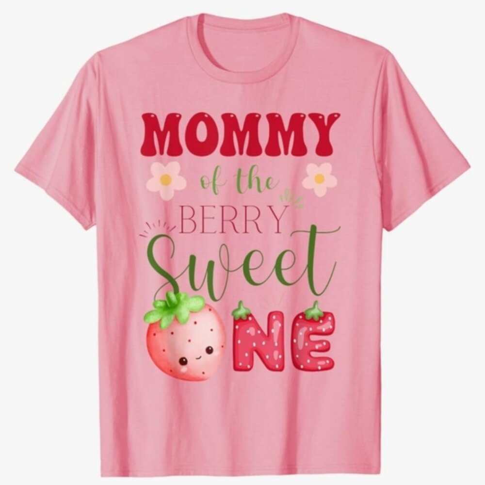 Mama Of The Berry Sweet One Strawberry T-Shirt - NWT